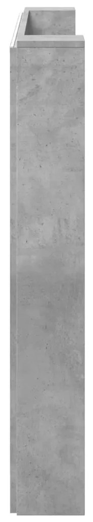 Fejtámla polcokkal Beton Szürke 160 x 16,5 x 103,5 cm Faanyag