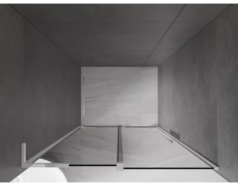 Mexen Velar L, tolózuhanyajtó nyitáshoz 120 cm, 8mm szürke üveg, króm, 871-120-003-41-01