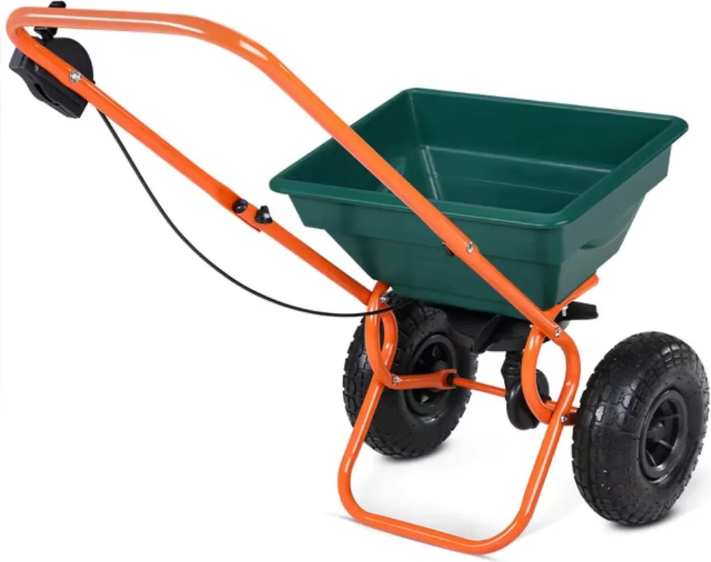 SEED szórókocsi, 20l, zöld/narancs Gardebruk