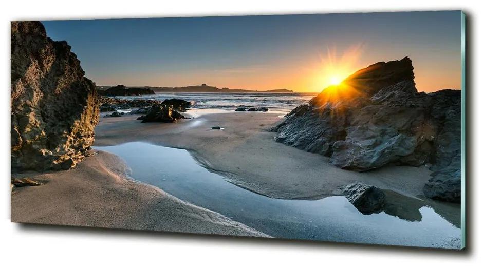 Fali üvegkép Rocks a tengerparton cz-obglass-125x50-64210994