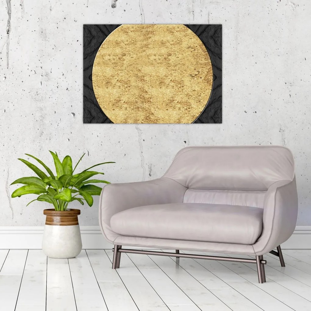 Üveg kép - Arany szerkezet N⁰2 (70x50 cm)