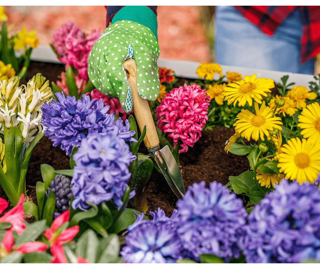 Kerti szerszámok, 3 db-os szett, természetes fa/ezüst, VERDE