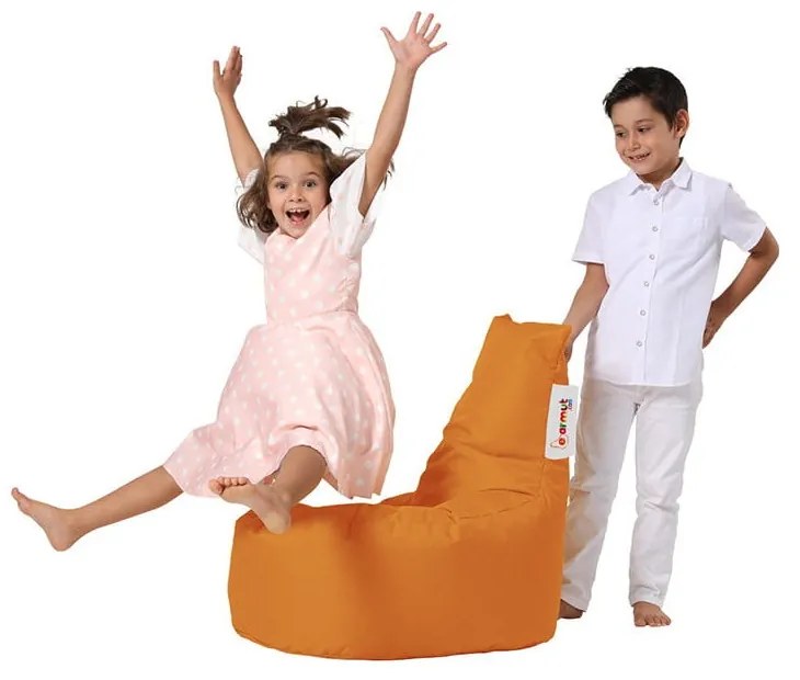 Narancssárga gyerek babzsákfotel Baton – Floriane Garden