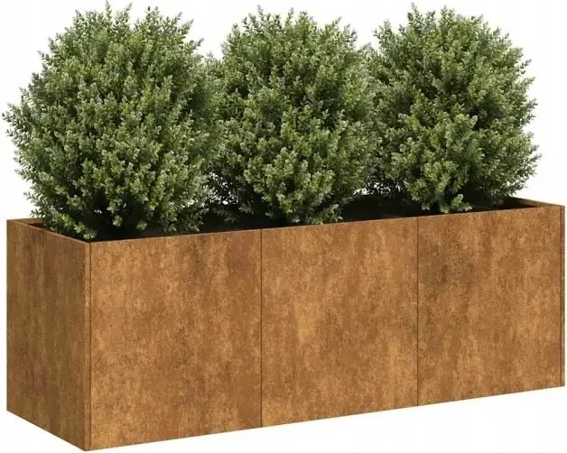 Virágtartó Rusty 120x40x40 cm Kortenovska acél