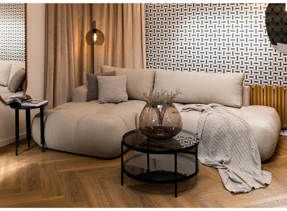 Sarokkanapé Ombre (B) (bézs + fekete) . 1099485