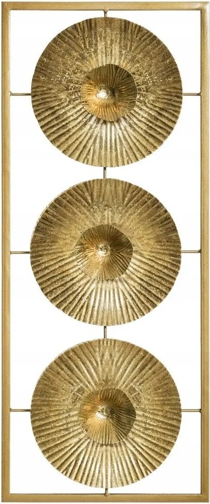 Fali Dekoráció Arany Kör Motívum 3D Dekoráció 61x25