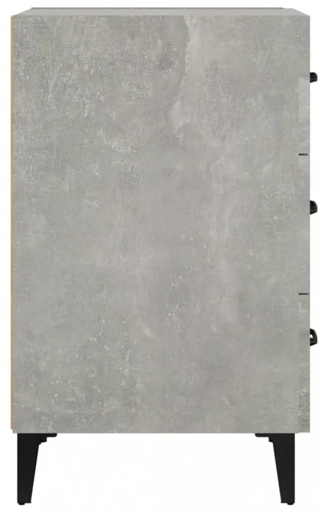 betonszürke szerelt fa éjjeliszekrény 40 x 40 x 66 cm