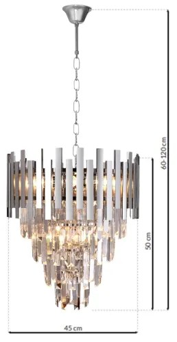 Aspen láncos csillár 9xE14/40W/230V