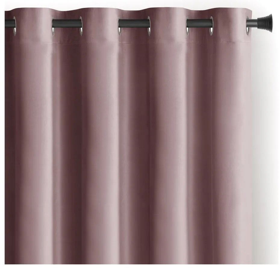 Világosbarna bársony dimout (részleges sötétítő) függöny 140x270 cm Eyelets – Restilo