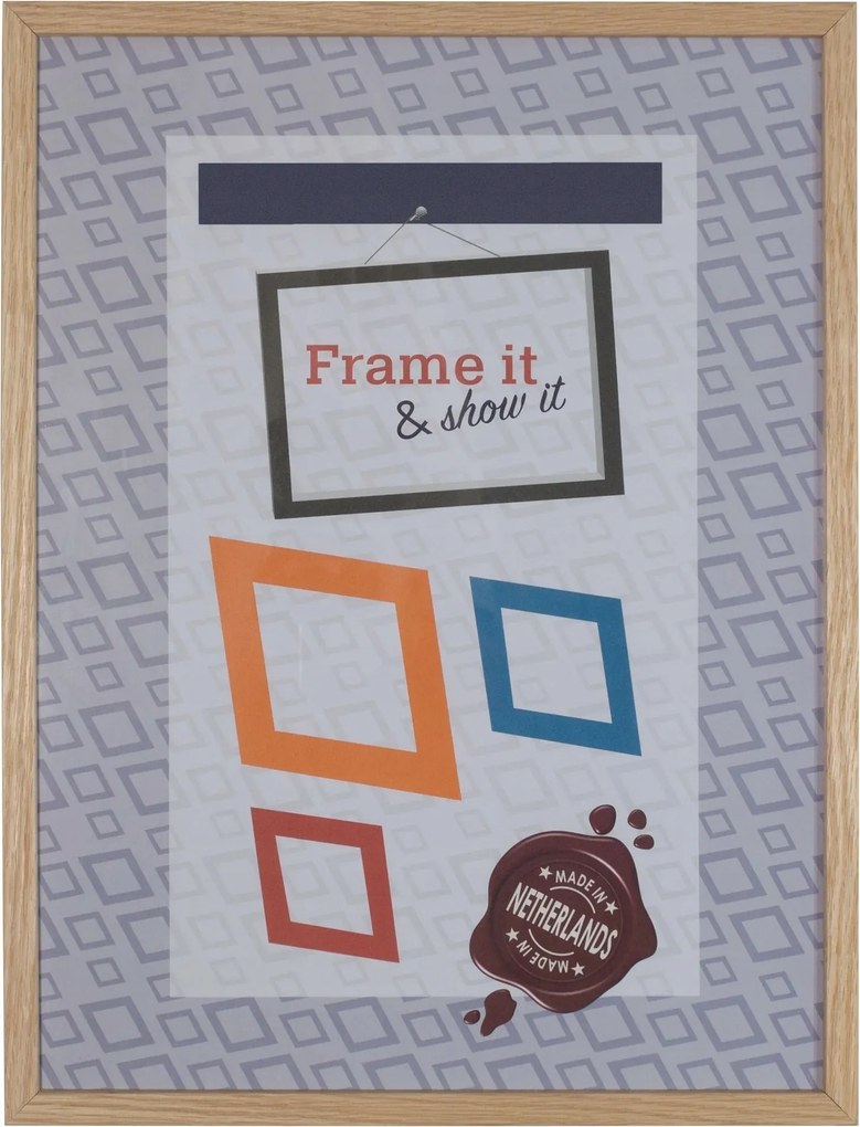 Fa képkeret Rusztikus tömör tölgy 50x50 cm Poly