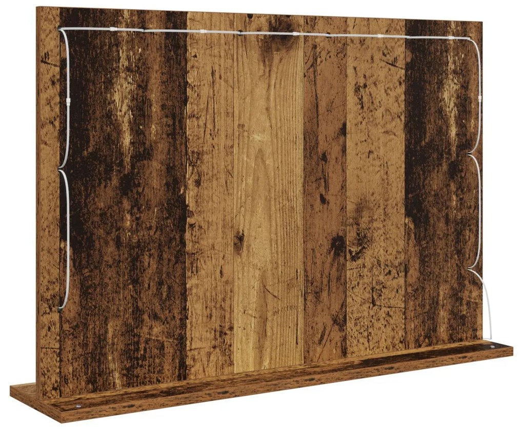 Toalett Tükör Öreg fa 80 x 55 x 18 cm Megmunkált fa és üveg