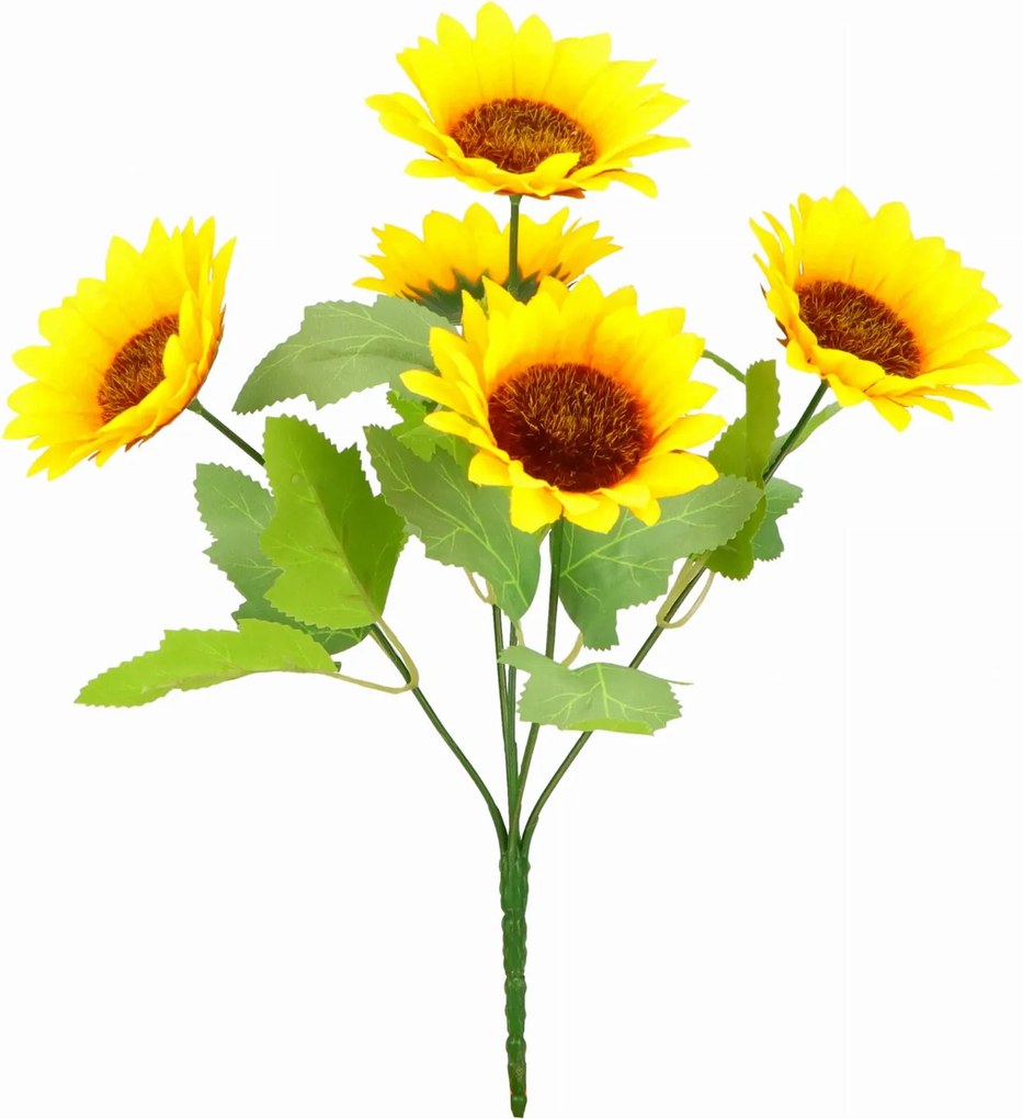 Mesterséges napraforgó csokor 30 cm művirág növények