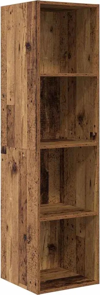 vidaXL TV szekrény garnitúra Öreg fa 37 x 37 x 142,5 cm Faanyag