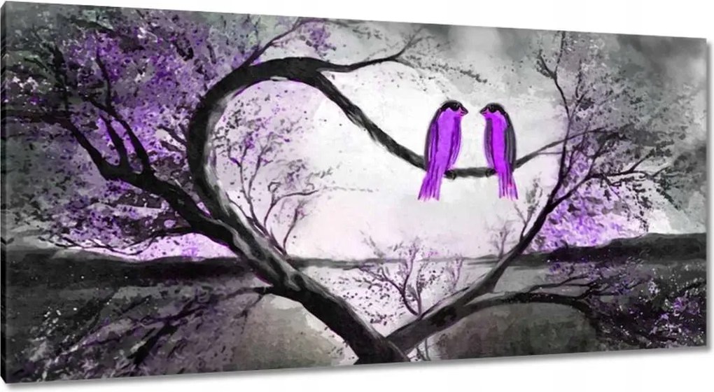 Vászonkép 115x55 Udvarlás a holdfényben