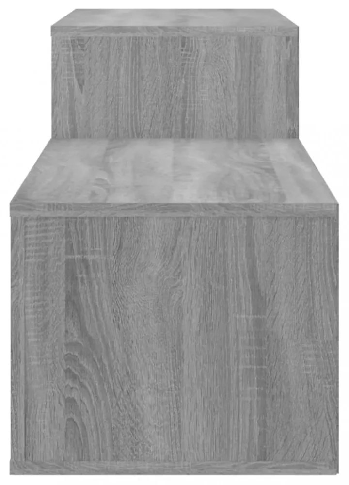 szürke sonoma színű szerelt fa cipősszekrény 150x35x45 cm