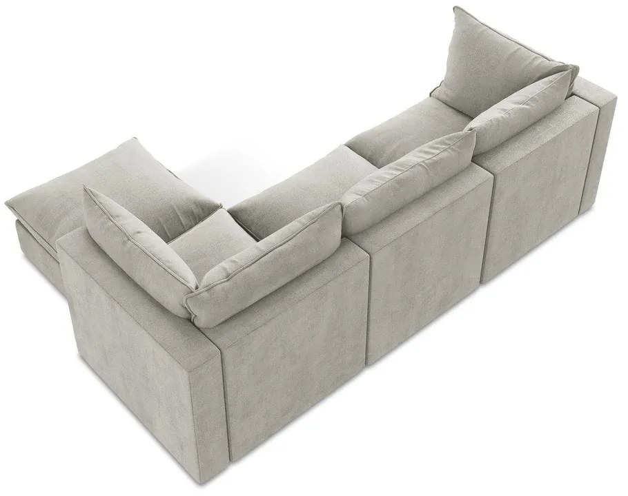 Világosszürke sarokkanapé (jobb oldali-heverő résszel) Manao – Makamii