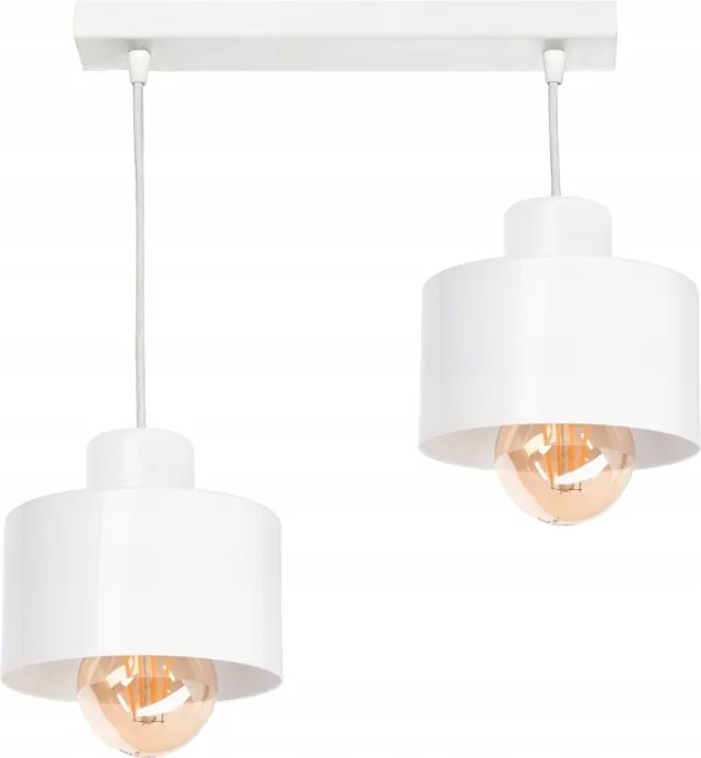 Függőlámpa csillár plafon Loft 2 fehér vagy fekete állítható Led