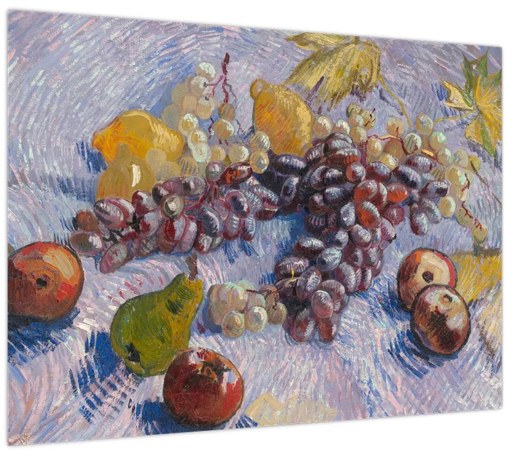 Kép - Vincent van Gogh, Grapes, Lemons, Pears, and Apples, reprodukciók (70x50 cm)