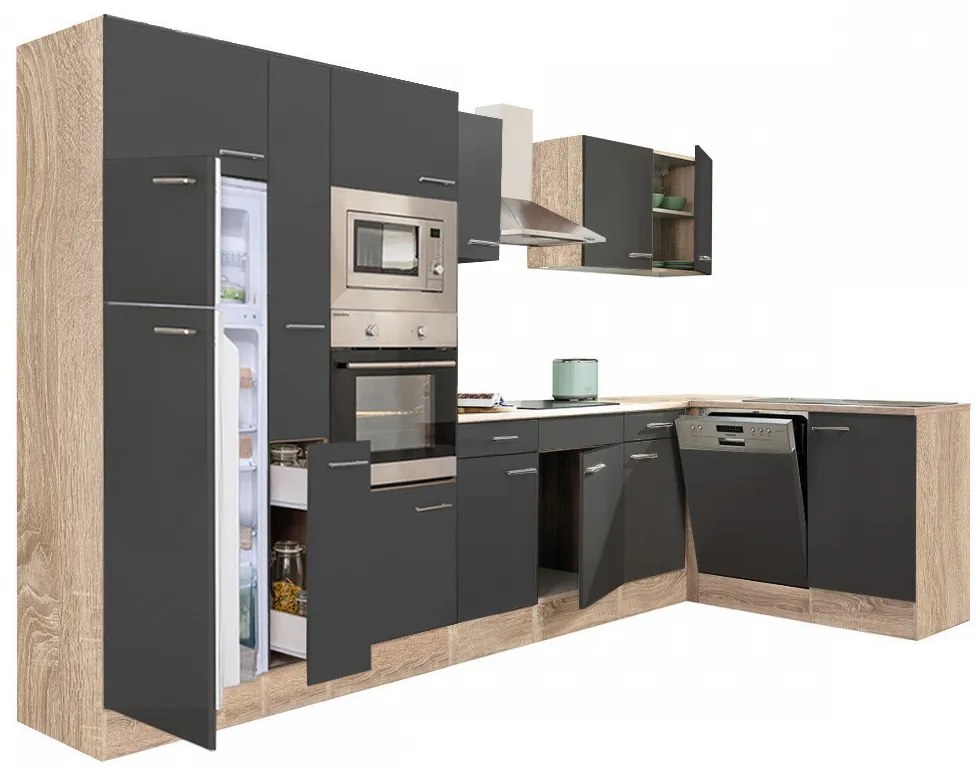 Yorki 370 sarok konyhabútor felülfagyasztós hűtős kivitelben