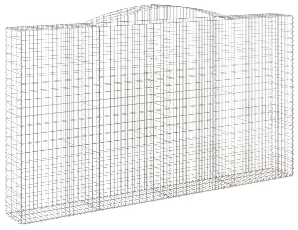 8 db íves horganyzott vas gabion kosár 400x50x220/240 cm