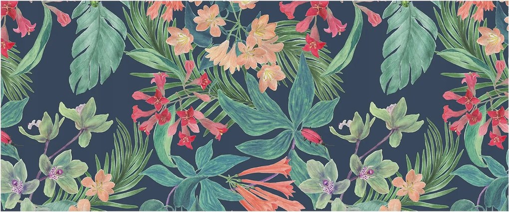 Fotótapéta Fali ragasztó Szett Trópusi virágok 250x104 Ragasztó