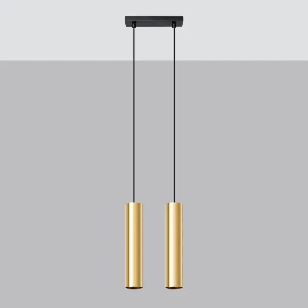 Sollux SL.1241 - Csillár zsinóron LAGOS 2xGU10/10W/230V arany