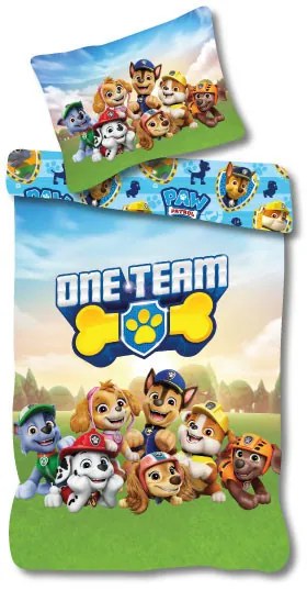 Mancs Őrjárat One Team gyerek, ovis ágyneműhuzat 100×135cm, 40×60 cm