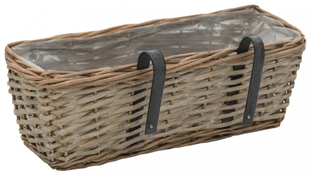 2 db fonott virágtartó PE béléssel 40 cm