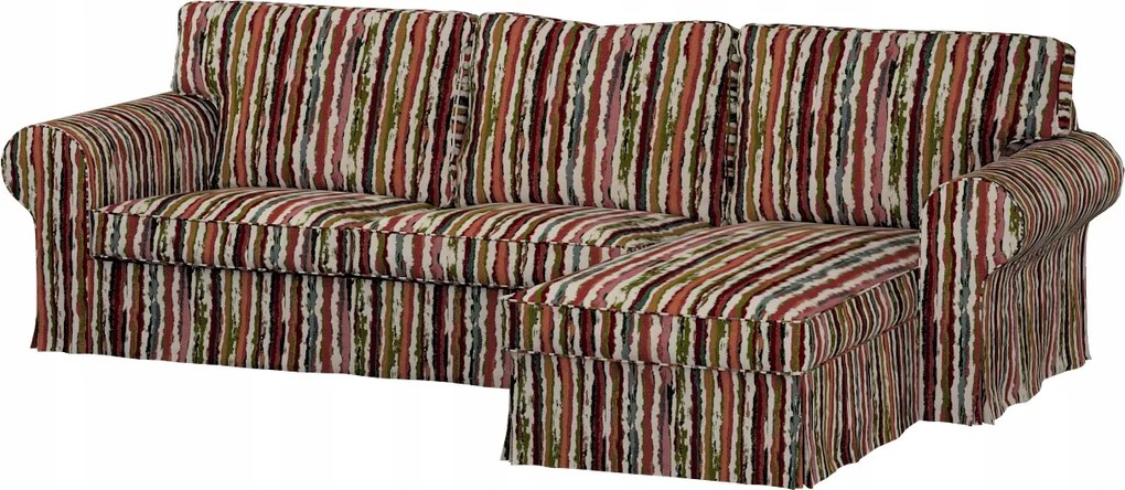 Ektorp 2 személyes kanapé és napozóágy huzat Ikea zöld