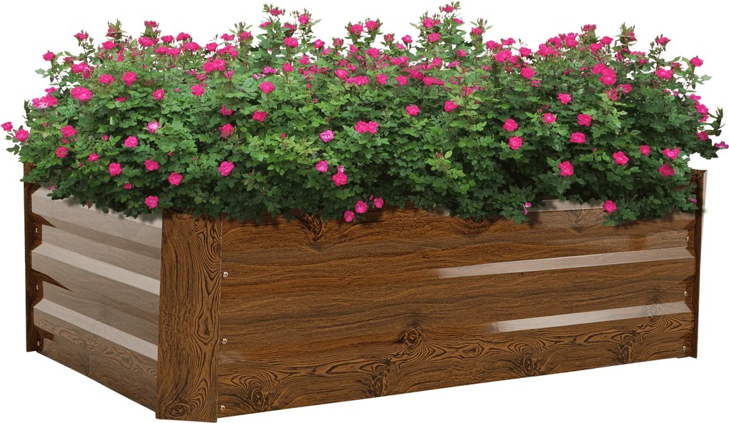 Magasított virágágy, barna, acél, NONKY TYP 4