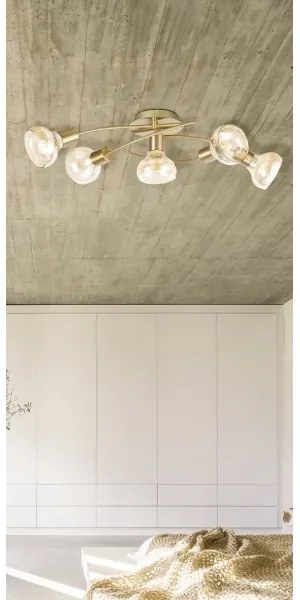 Rabalux 5552 - Csillár HOLLY 5xE14/40W/230V arany