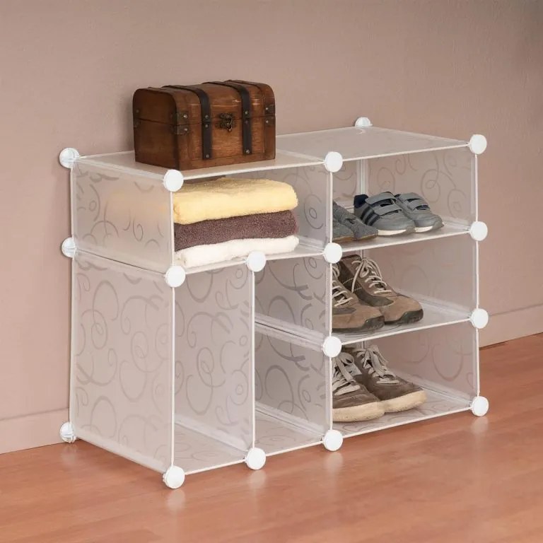 DIVERO Fiókos állvány 57 x 71 x 37 cm átlátszó