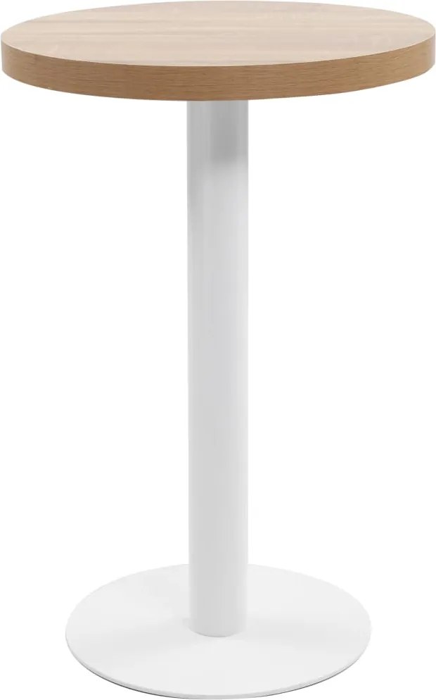vidaXL világosbarna MDF bisztróasztal 50 cm