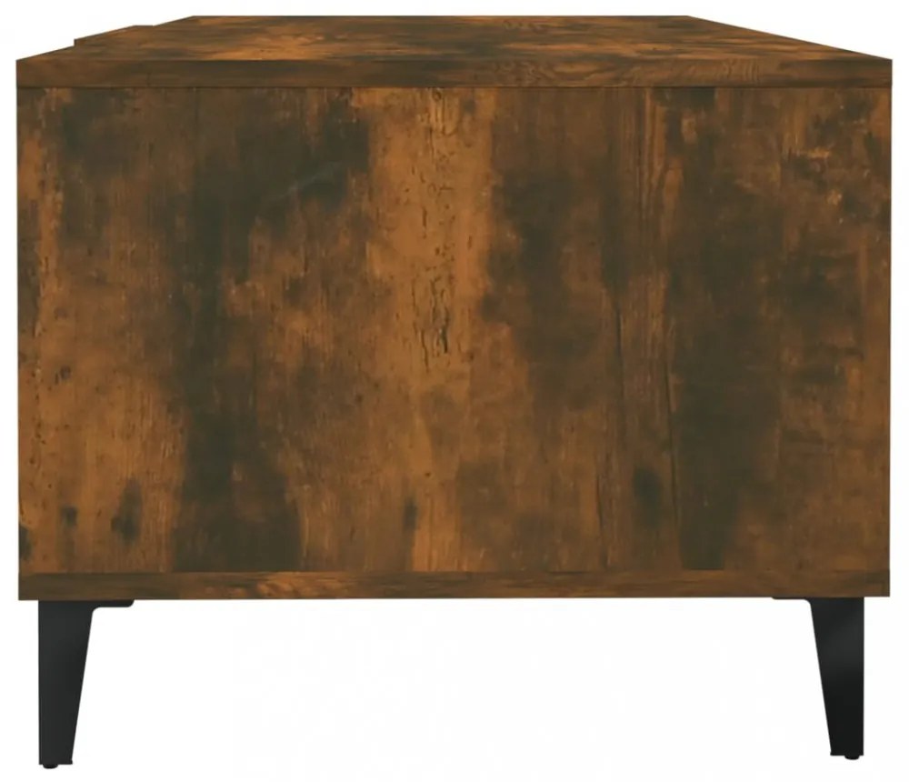 füstös tölgy színű szerelt fa dohányzóasztal 102 x 50 x 40 cm