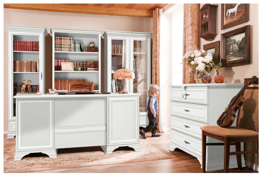 KENTAK KOM4S komód, alpesi fehér