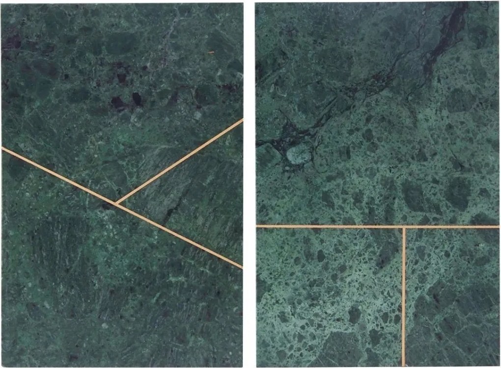 House Doctor Marble Állvány Márvány tálca 2 db zöld