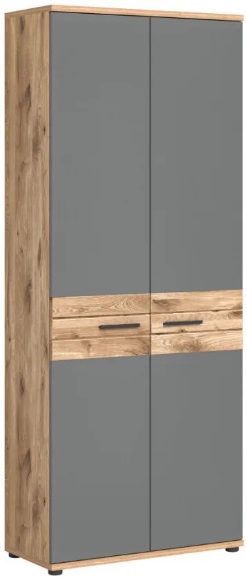 Mason irodai szekrény nox tölgy - bazaltszürke 80 cm