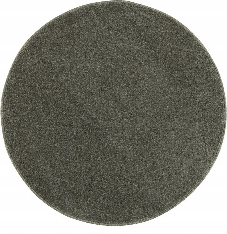 Szürke Kerek Grafit Szőnyeg Puha Sima Nappaliba Dynasty átm. 100 cm