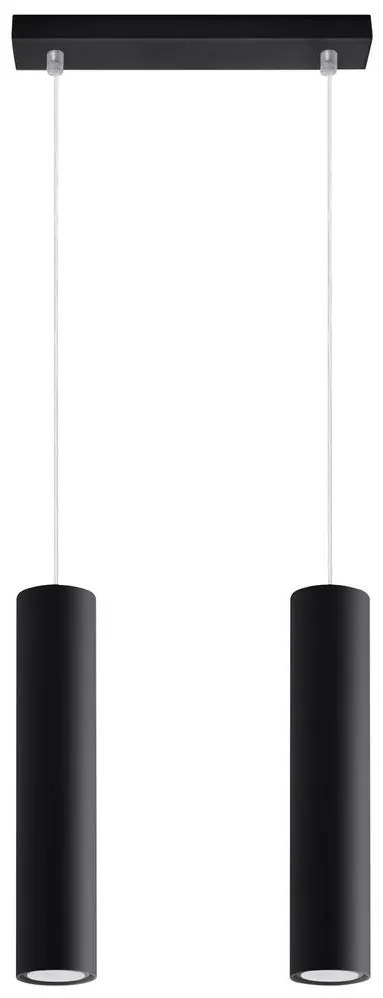 Sollux SL.0328 - Csillár zsinóron LAGOS 2 2xGU10/10W/230V fekete