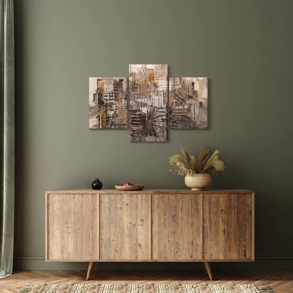 Kép - absztrakció barna tónusokkal (90x60 cm)