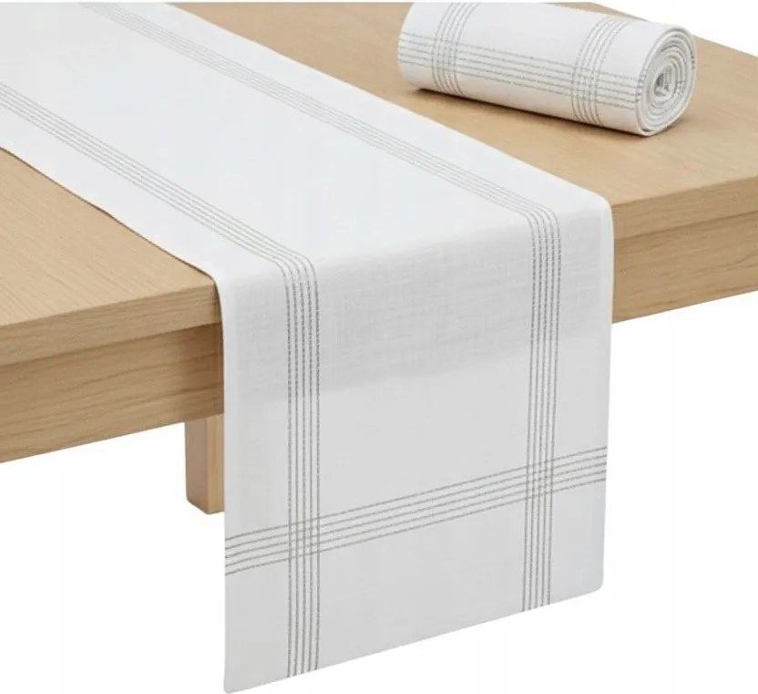 Dekorációs Asztali Futó 40x140 Dekoratív Ezüst Eurofirany Ezüst