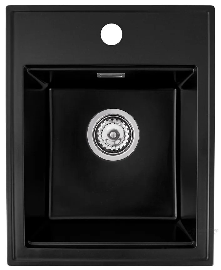 Gamma Modern 4050, 1 rekeszes gránit mosogató 400x500x180 mm, fekete, GMA-ZM-4050-BK