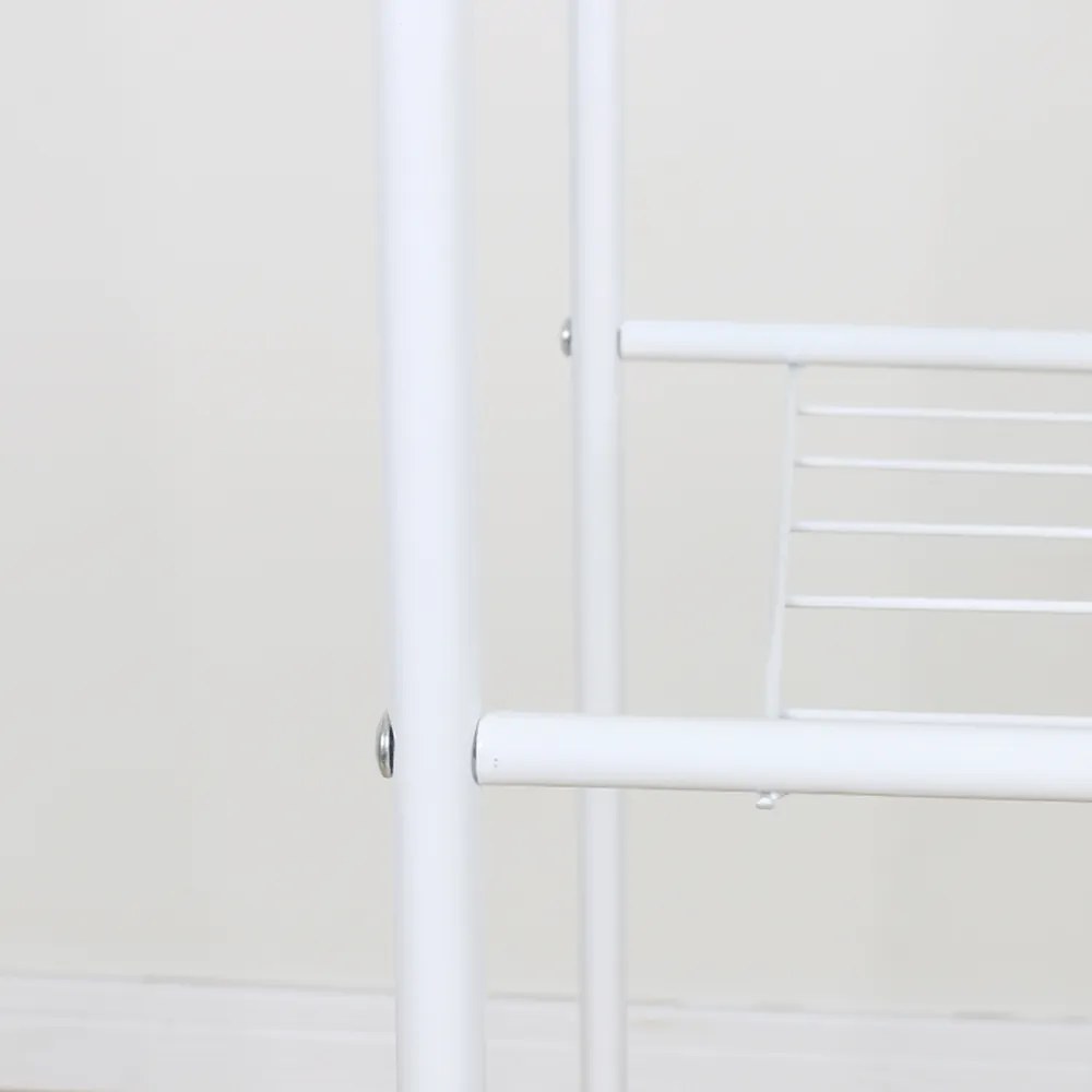 Ruhaállvány polcokkal, fehér, RETOR