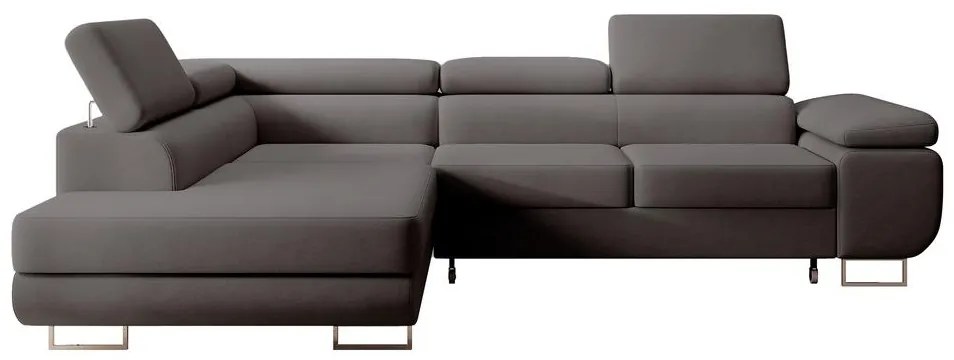 Sarokkanapé Stiletto (B) (világos szürkés fekete + ezüst). 1099708