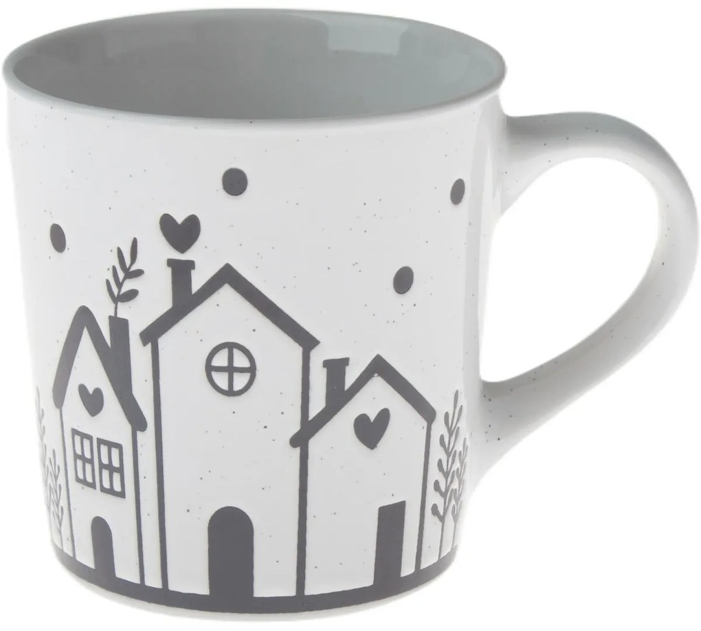 Kerámia bögre Domečky II, 470 ml