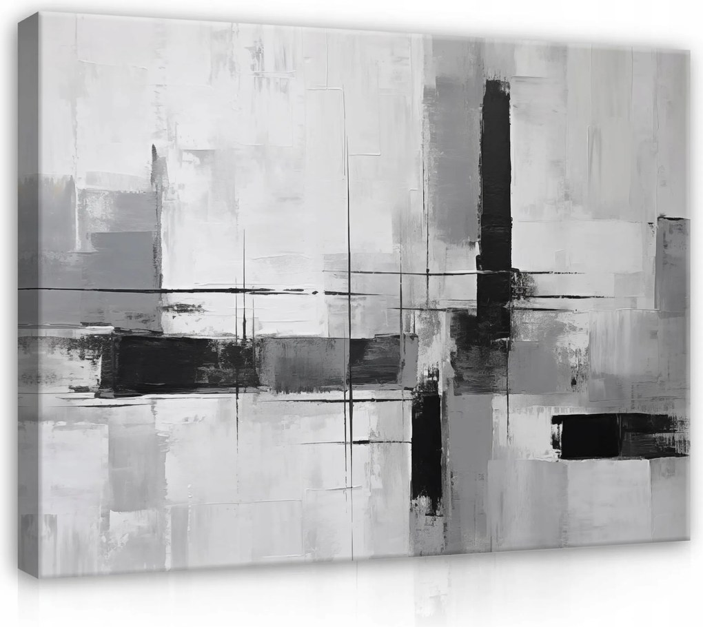 Vászonkép Absztrakt Nappaliba Nagy Szürke Modern 100x70