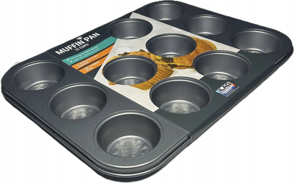 Fém muffin forma fém forma 12 muffinhoz