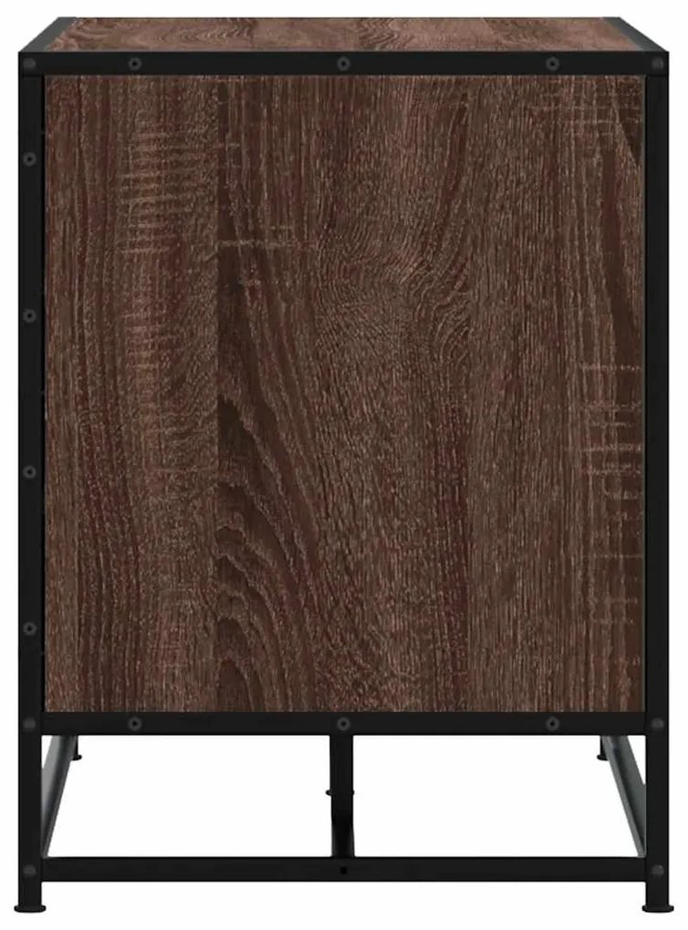 cipőpad barna tölgy 100x40x53,5 cm Gépi fa és fém