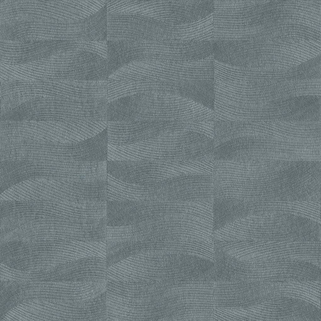 Decoprint Terra Nova Fine Relief kék geometrikus texturált vlies tapéta – TN29025