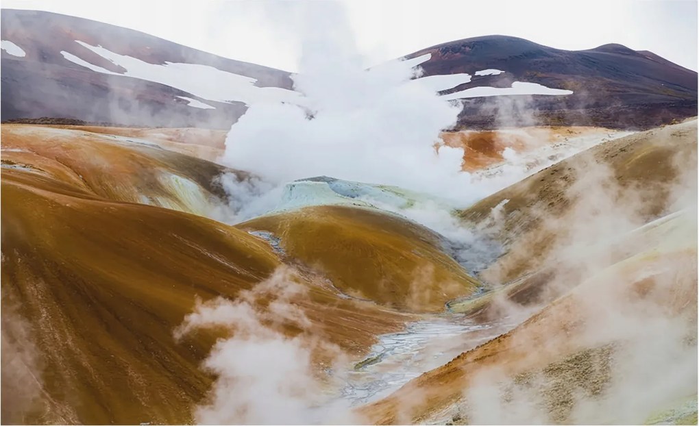 Fotótapéta Flizelin a ház szobájába 3D Vulkáni dombok 416x254 Ragasztó